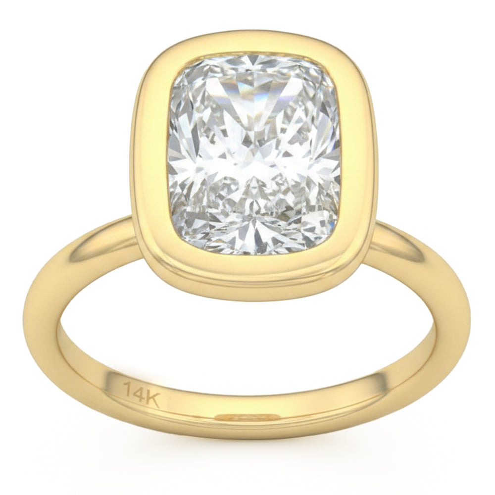 3.80ct 14K Yellow Gold Diamond Ring Size 6.5