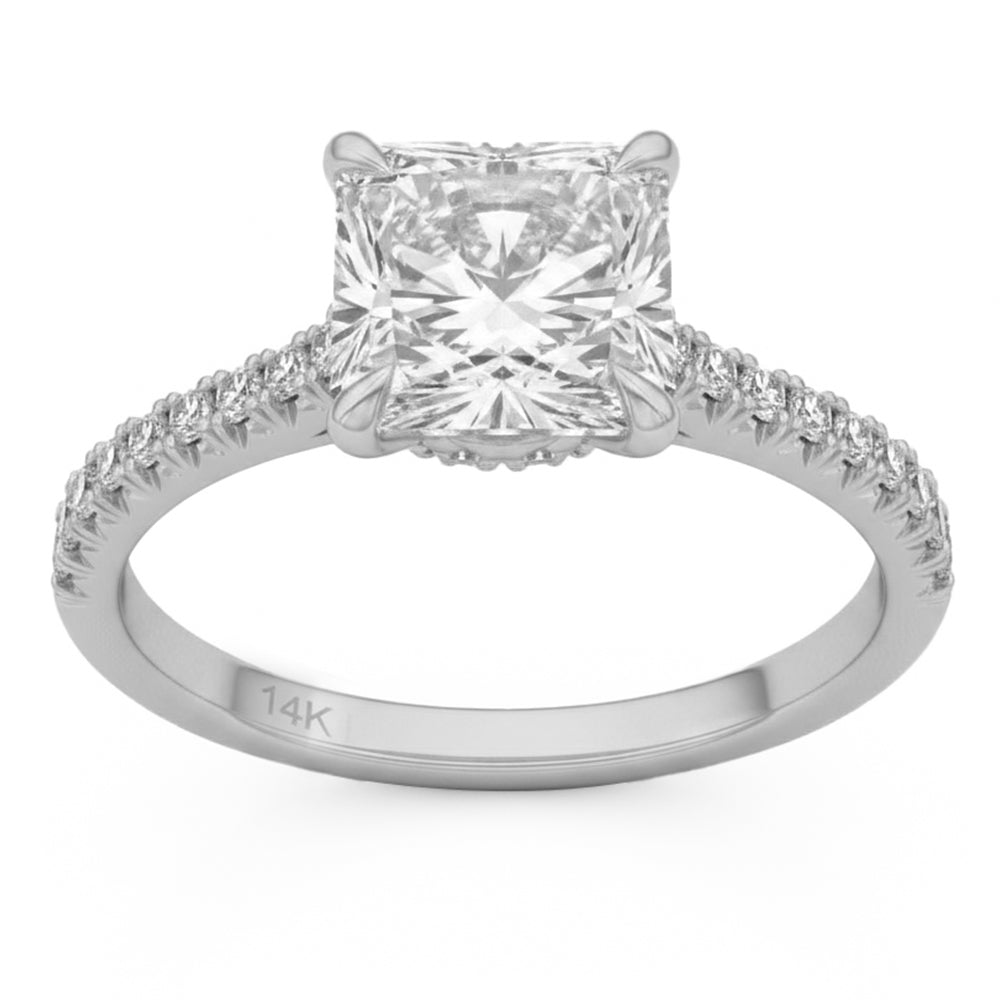 2.38ct 14K White Gold Diamond Ring Size 6.5