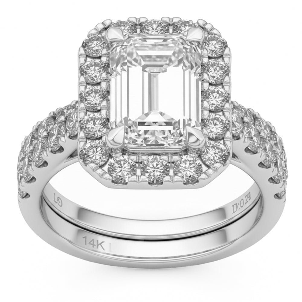 4.75ct 14K White Gold Diamond Ring Size 6.5
