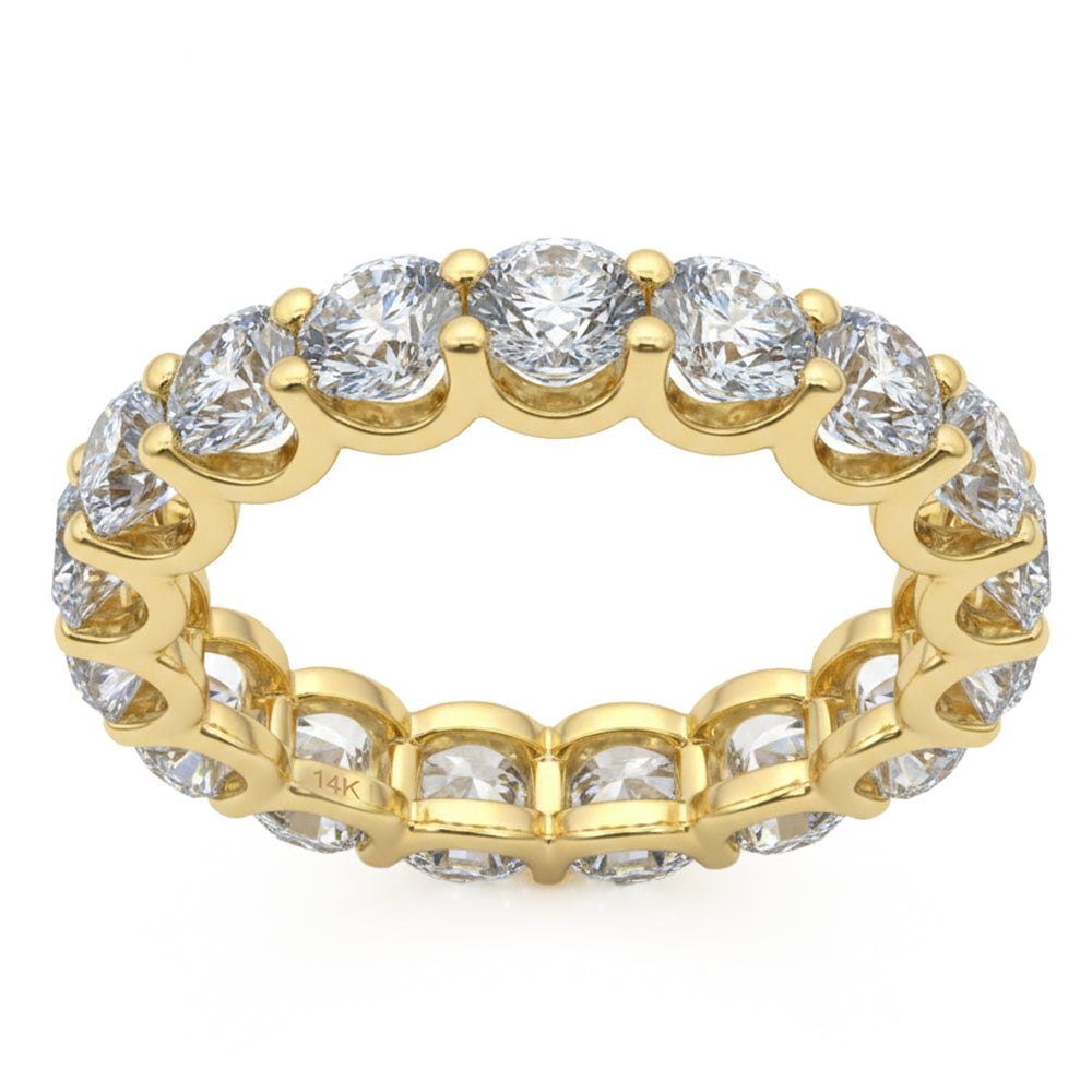 4.25ct 14K Yellow Gold Diamond Ring Size 6.5