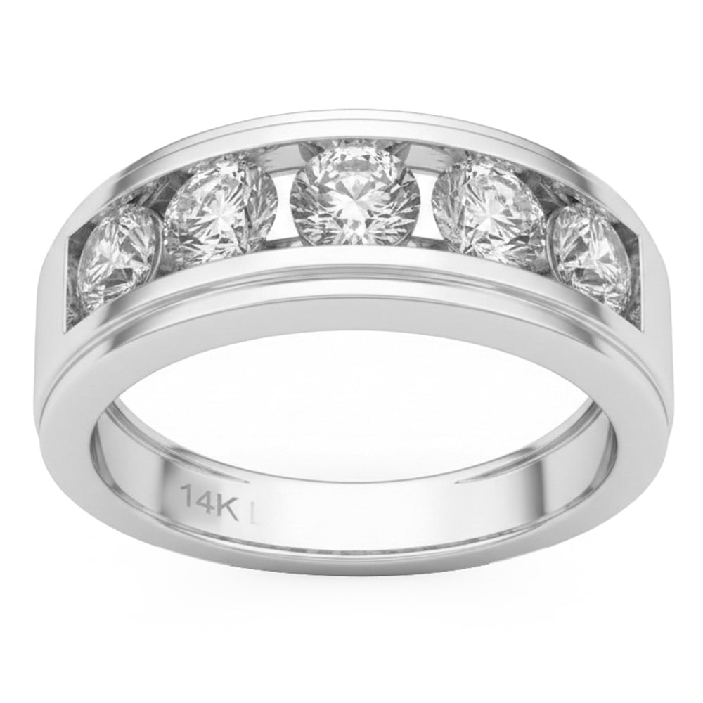 2.05ct 14K White Gold Diamond Ring Size 6.5
