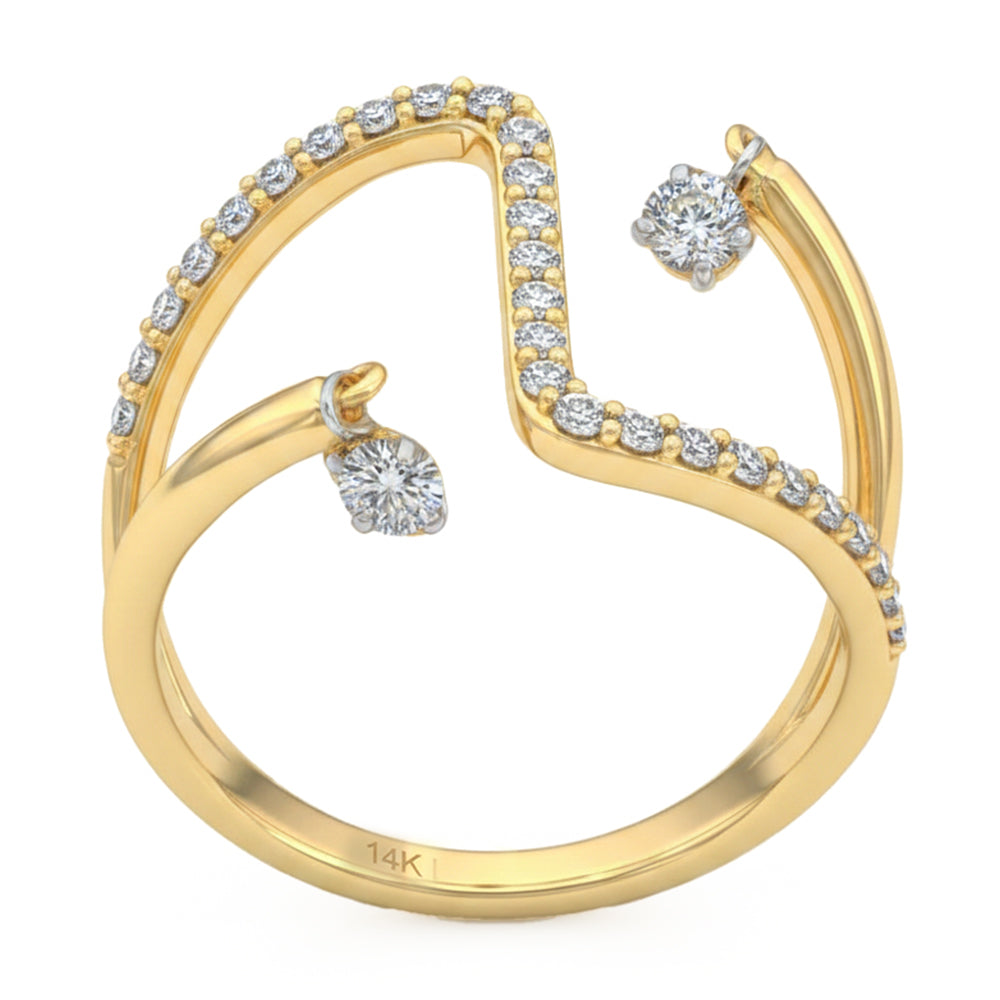 .50ct 14K Two Tone Diamond Ring Size 6.5