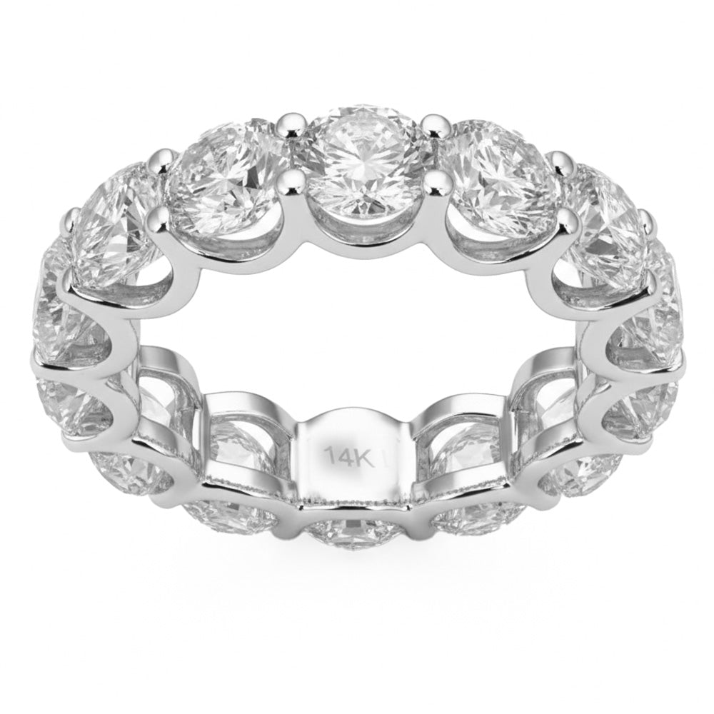 7.56ct 14K White Gold Diamond Ring Size 6.5