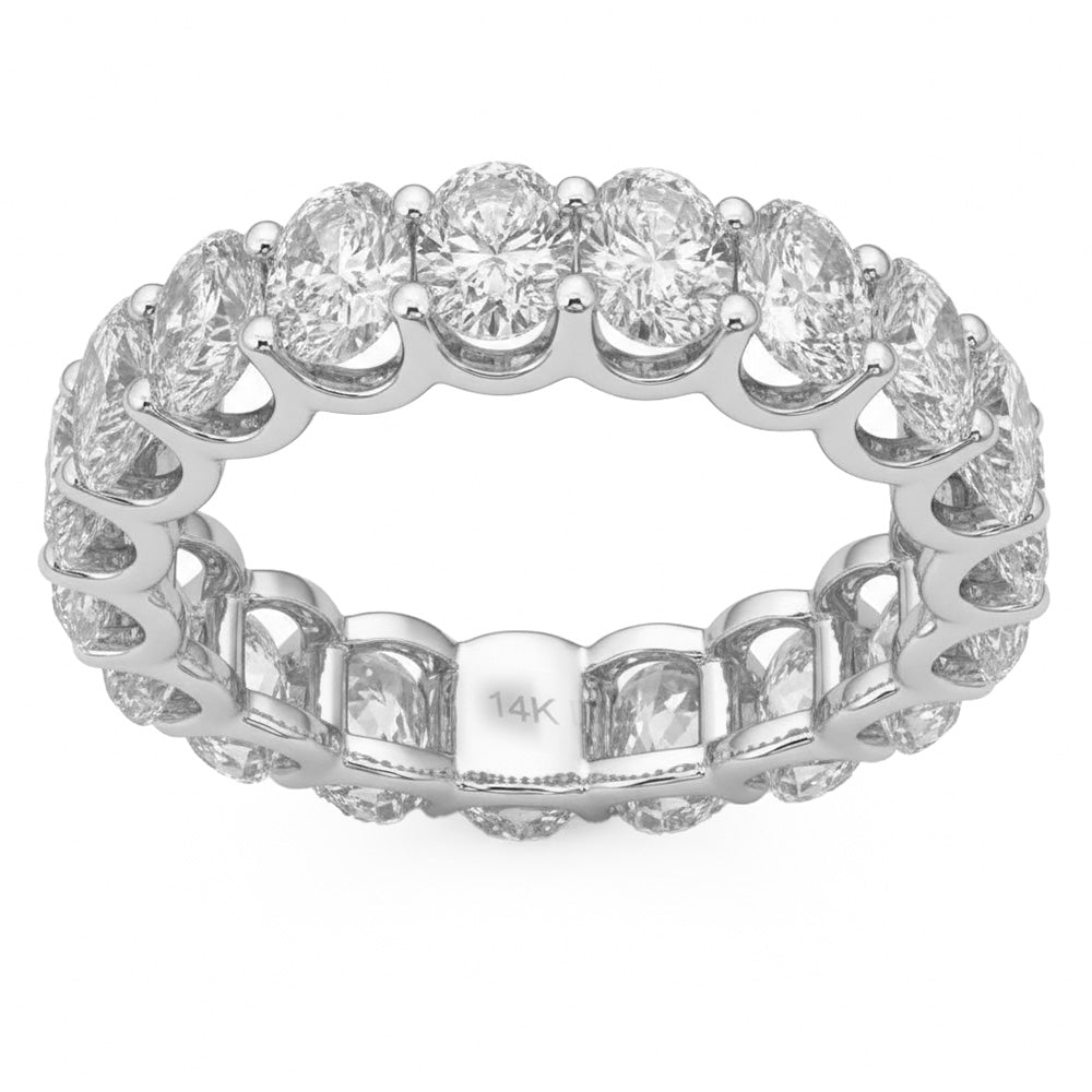 4.75ct 14K White Gold Diamond Ring Size 6.5