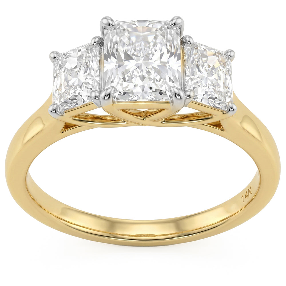 2.11ct 14K Yellow Gold Diamond Ring Size 6.5