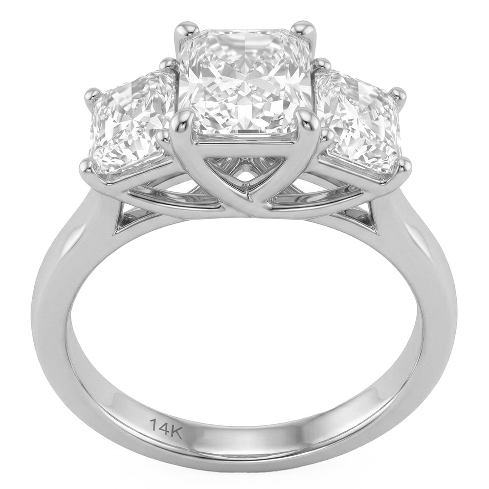 2.11ct 14K White Gold Diamond Ring Size 6.5