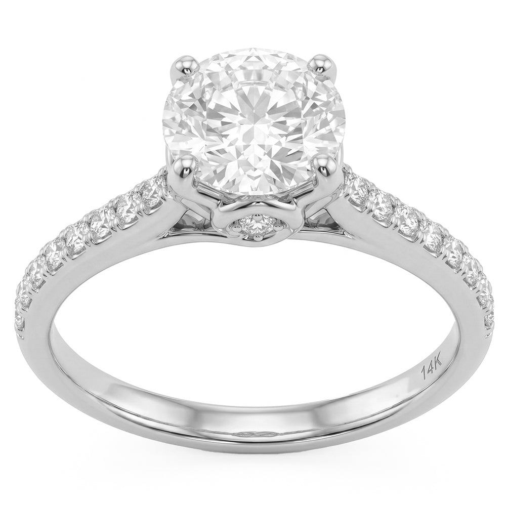 2.36ct 14K White Gold Diamond Ring Size 6.5