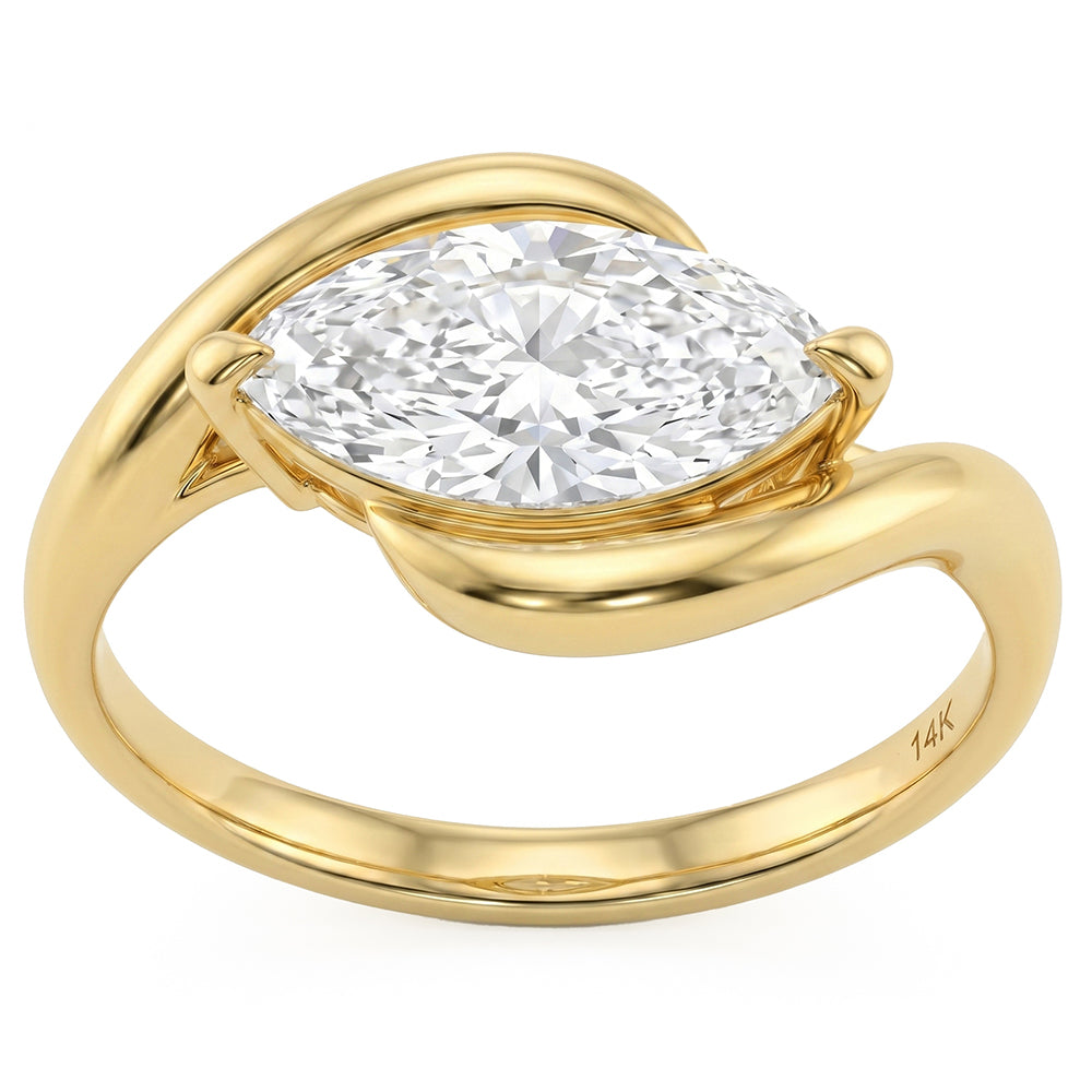 2.03ct 14K Yellow Gold Diamond Ring Size 6.5