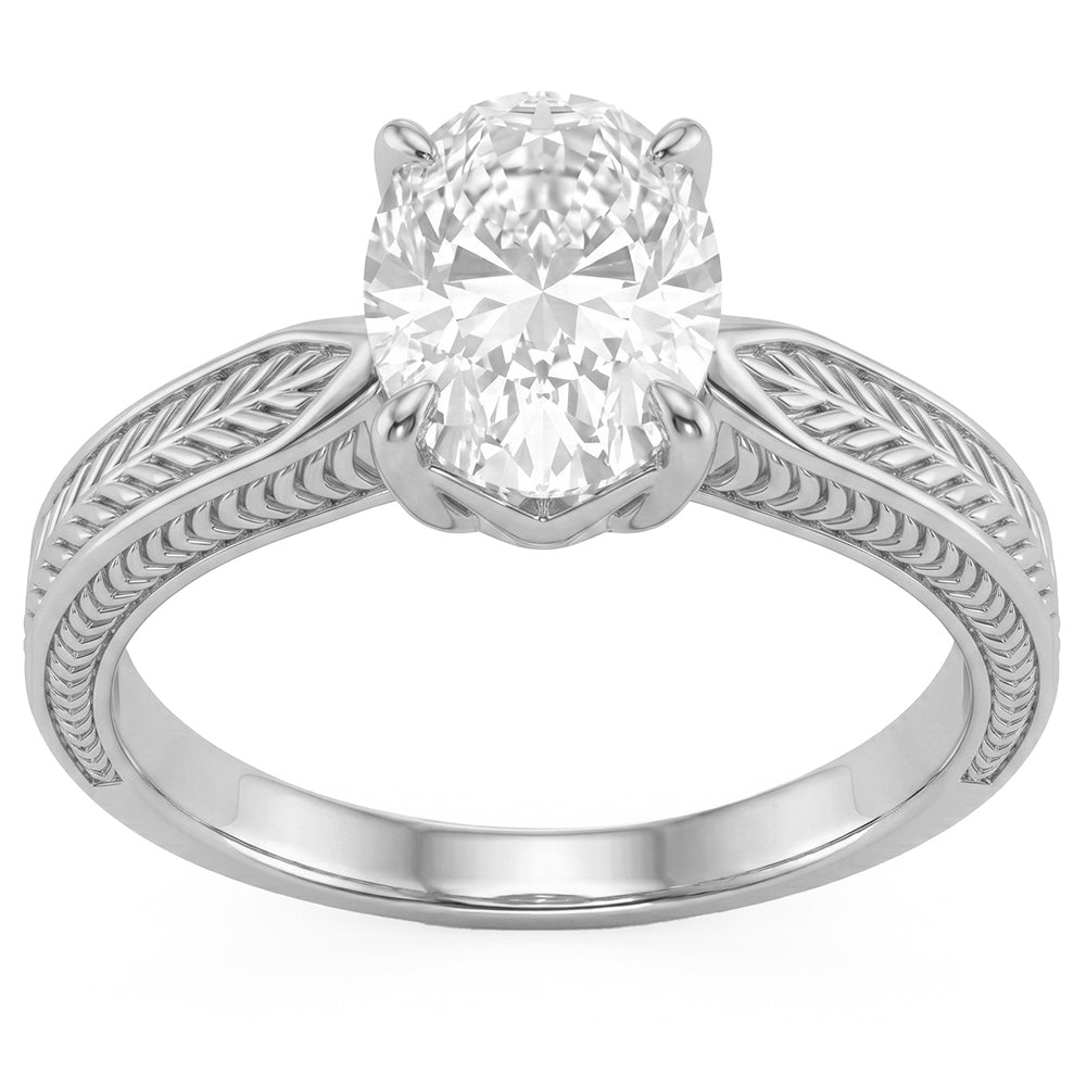 1.52ct 14K White Gold Diamond Ring Size 6.5