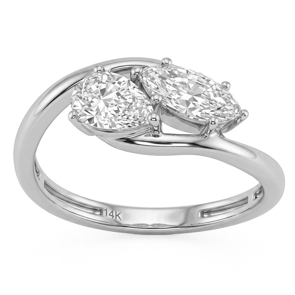 1.04ct 14K White Gold Diamond Ring Size 6.5