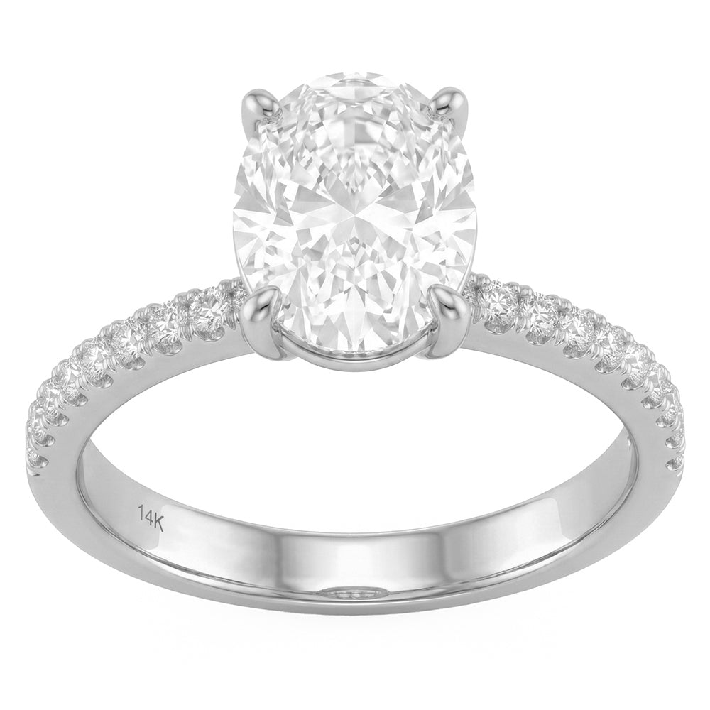 1.63ct 14K White Gold Diamond Ring Size 6.5
