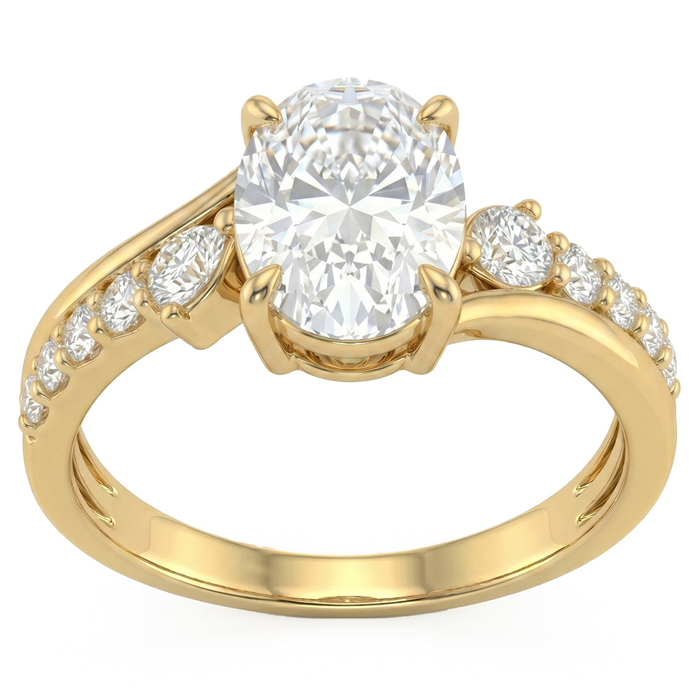 1.97ct 14K Yellow Gold Diamond Ring Size 6.5