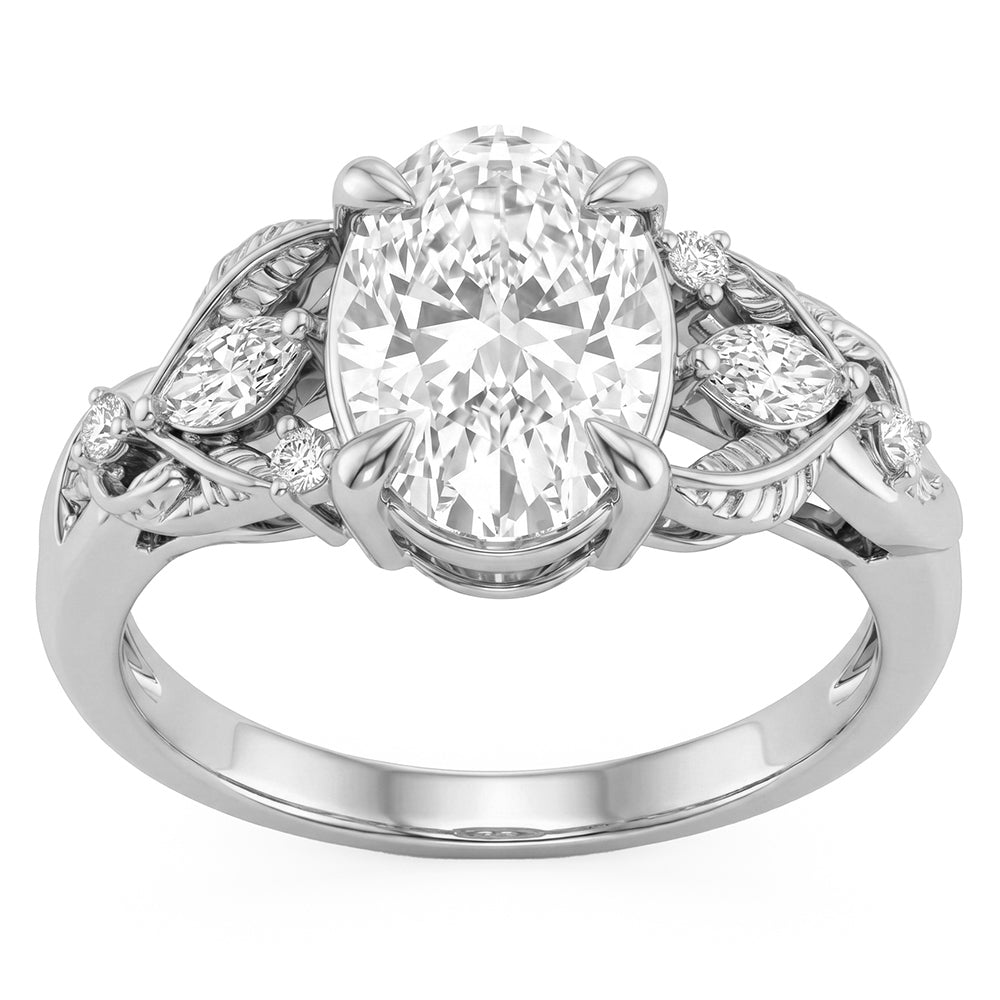 1.72ct 14K White Gold Diamond Ring Size 6.5