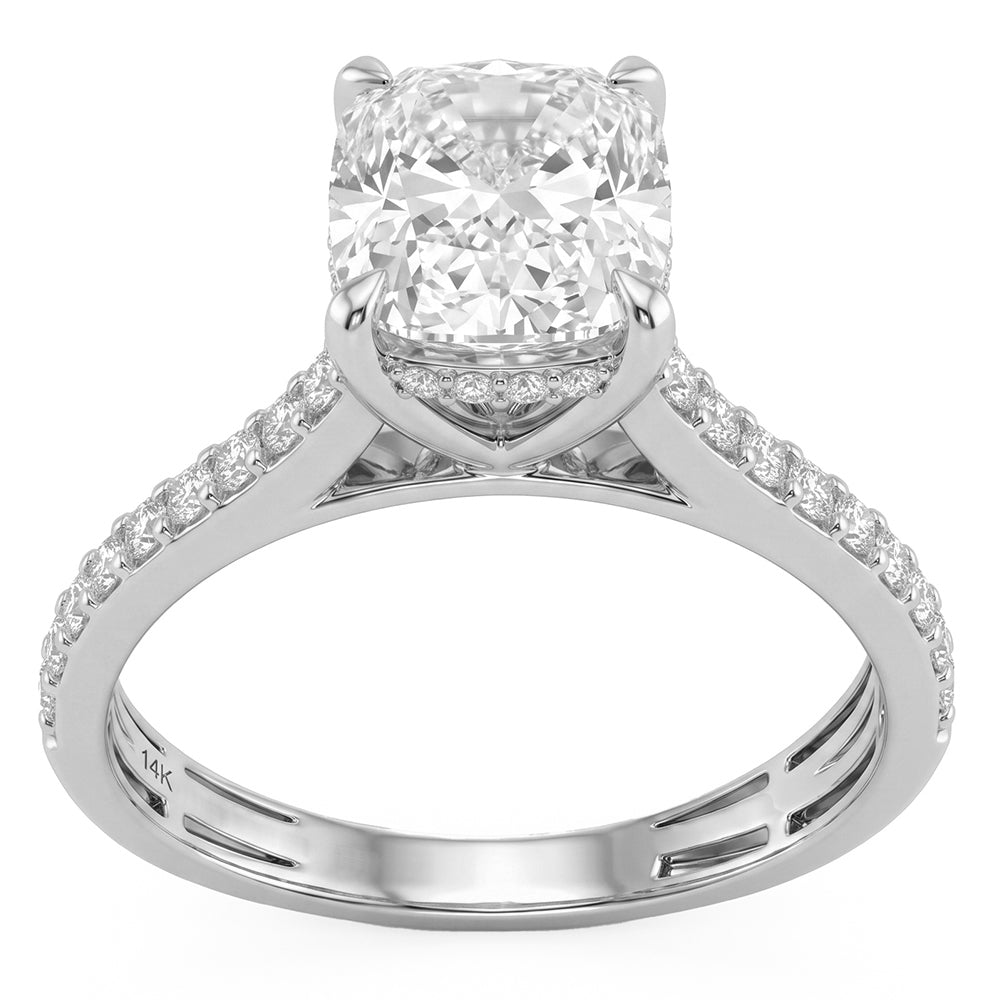 4.53ct 14K White Gold Diamond Ring Size 6.5