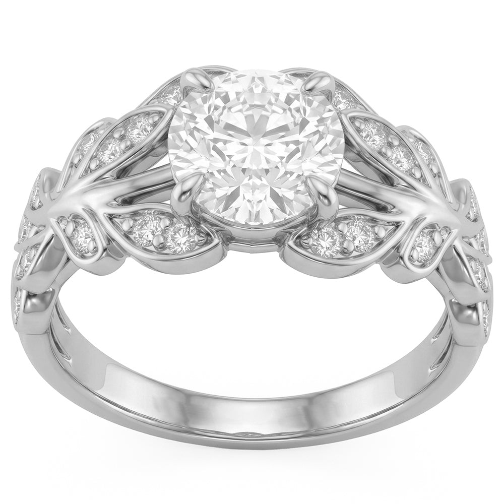 1.72ct 14K White Gold Diamond Ring Size 6.5