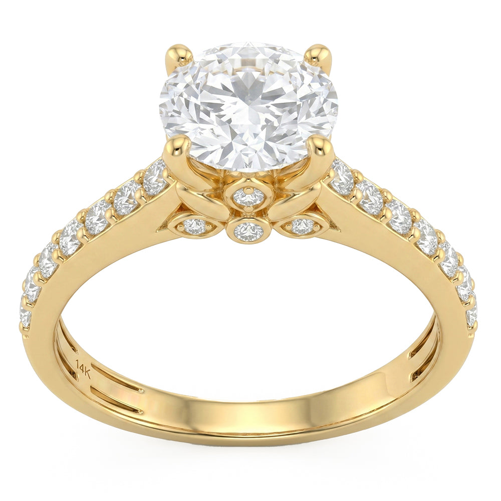 2.36ct 14K Yellow Gold Diamond Ring Size 6.5
