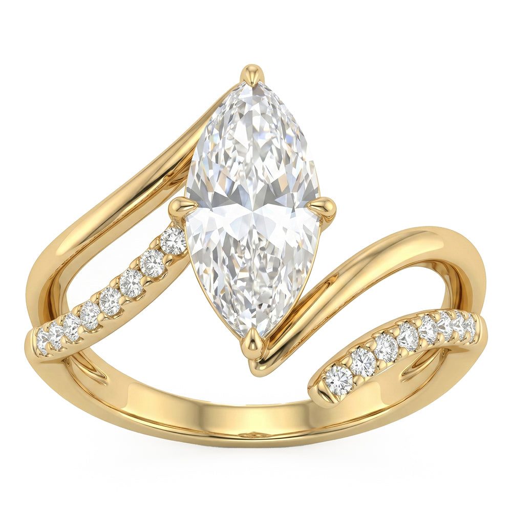1.72ct 14K Yellow Gold Diamond Ring Size 6.5