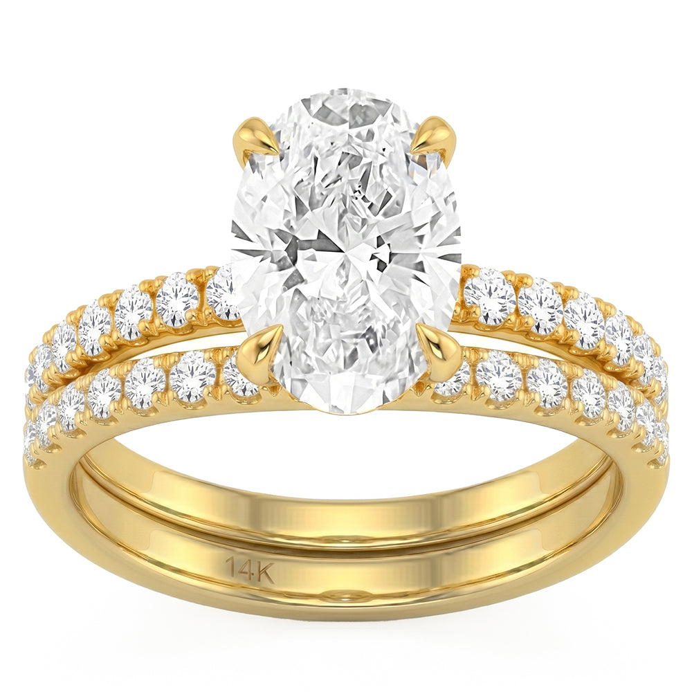 4.1ct 14K White Gold Diamond Ring Size 6.5