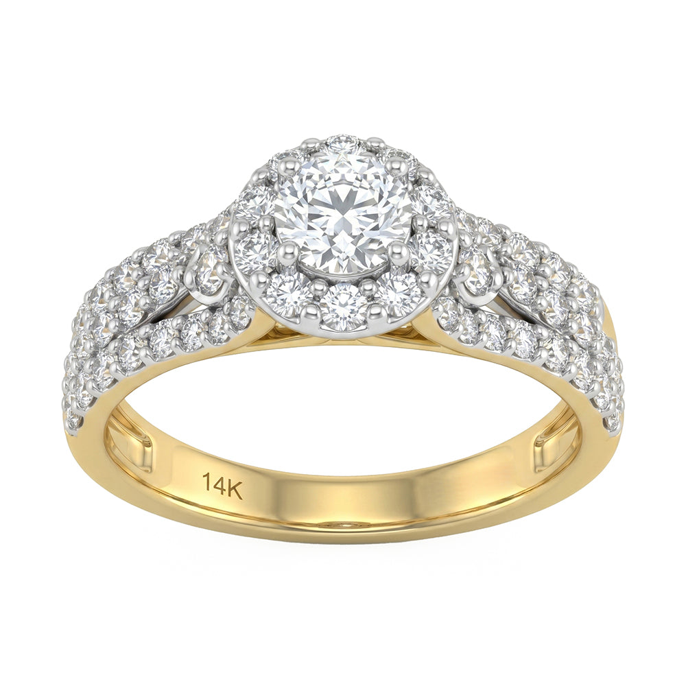 1.29ct 14K Yellow Gold Diamond Ring Size 6.5