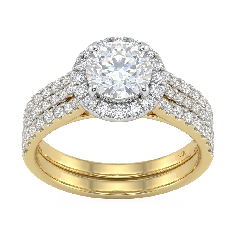 1.99ct 14K Yellow Gold Diamond Ring Size 6.5