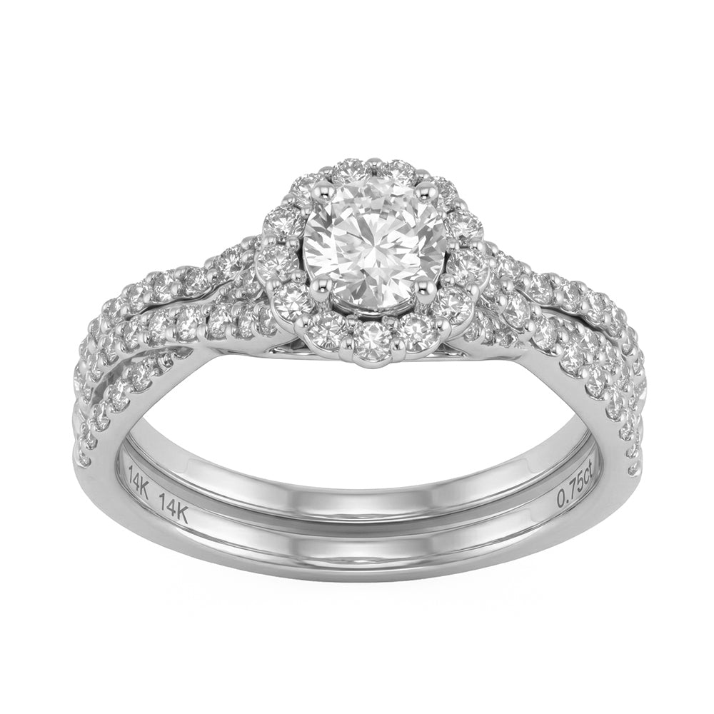 1ct 14K White Gold Diamond Ring Size 6.5