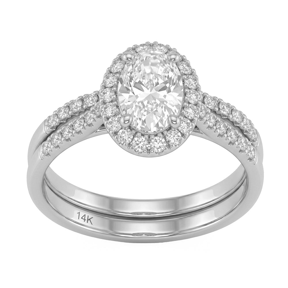 1.56ct 14K White Gold Diamond Ring Size 6.5