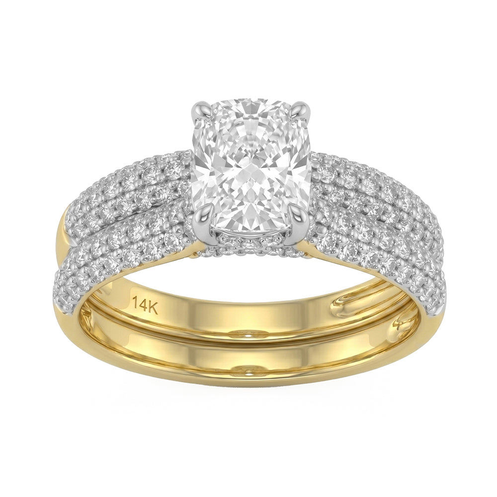 1.78ct 14K Yellow Gold Diamond Ring Size 6.5