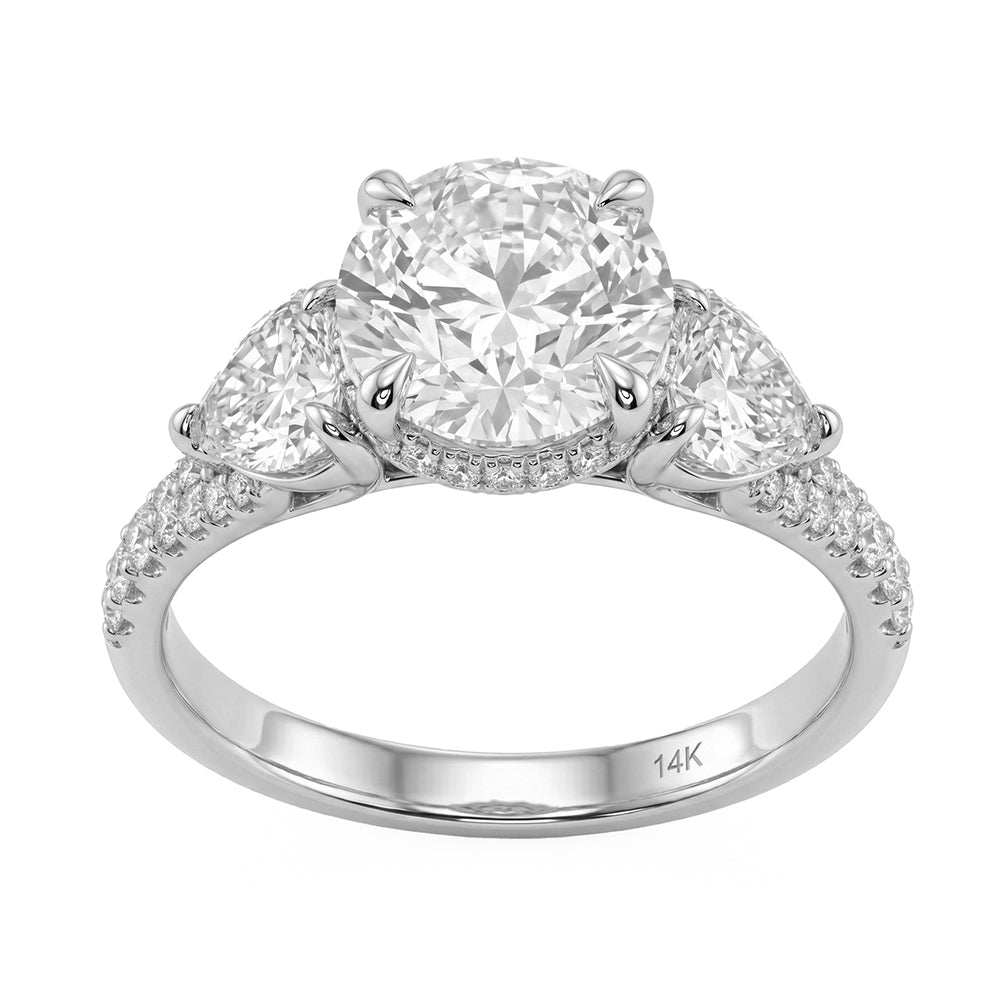 3.16ct 14K White Gold Diamond Ring Size 6.5