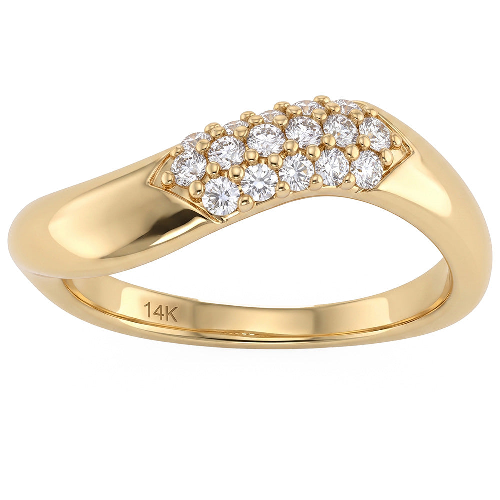 .29ct 14K Yellow Gold Diamond Ring Size 6.5