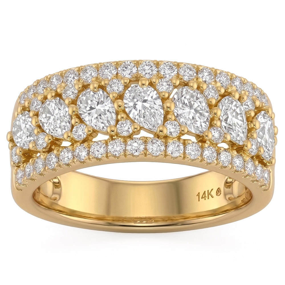 1.13ct 14K Yellow Gold Diamond Ring Size 6.5