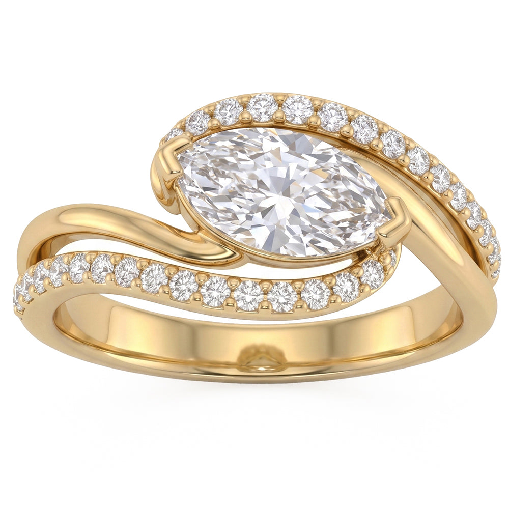 1.36ct 14K Yellow Gold Diamond Ring Size 6.5