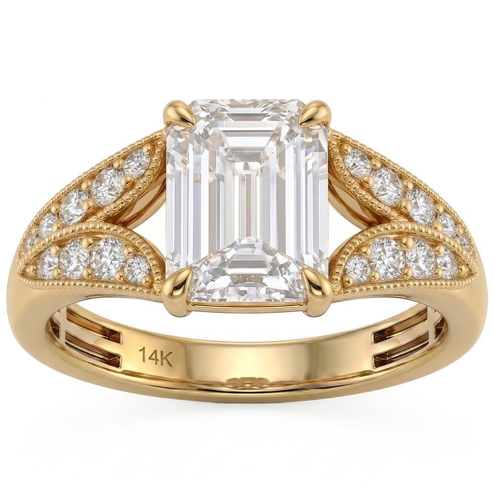 2.36ct 14K Yellow Gold Diamond Ring Size 6.5