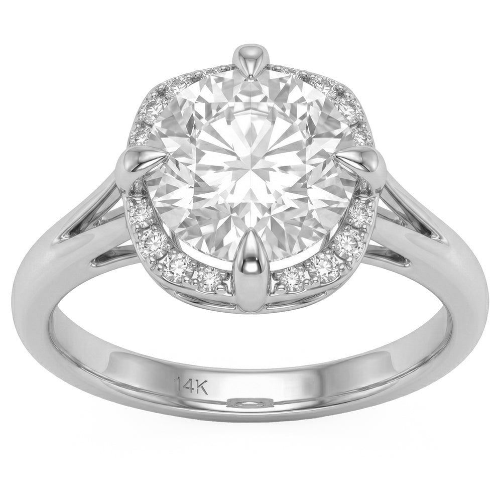 2.12ct 14K White Gold Diamond Ring Size 6.5