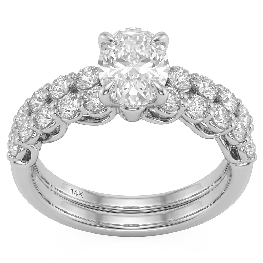 2.02ct 14K White Gold Diamond Ring Size 6.5