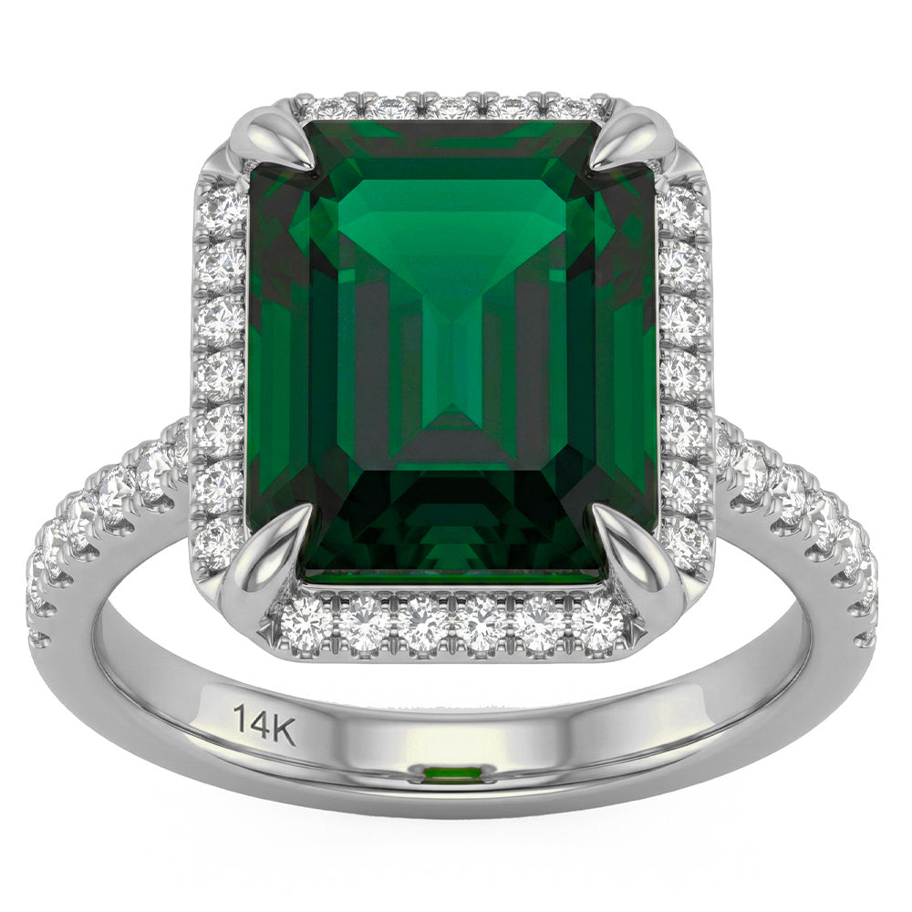 5.97ct 14K White Gold Diamond Ring Size 6.5