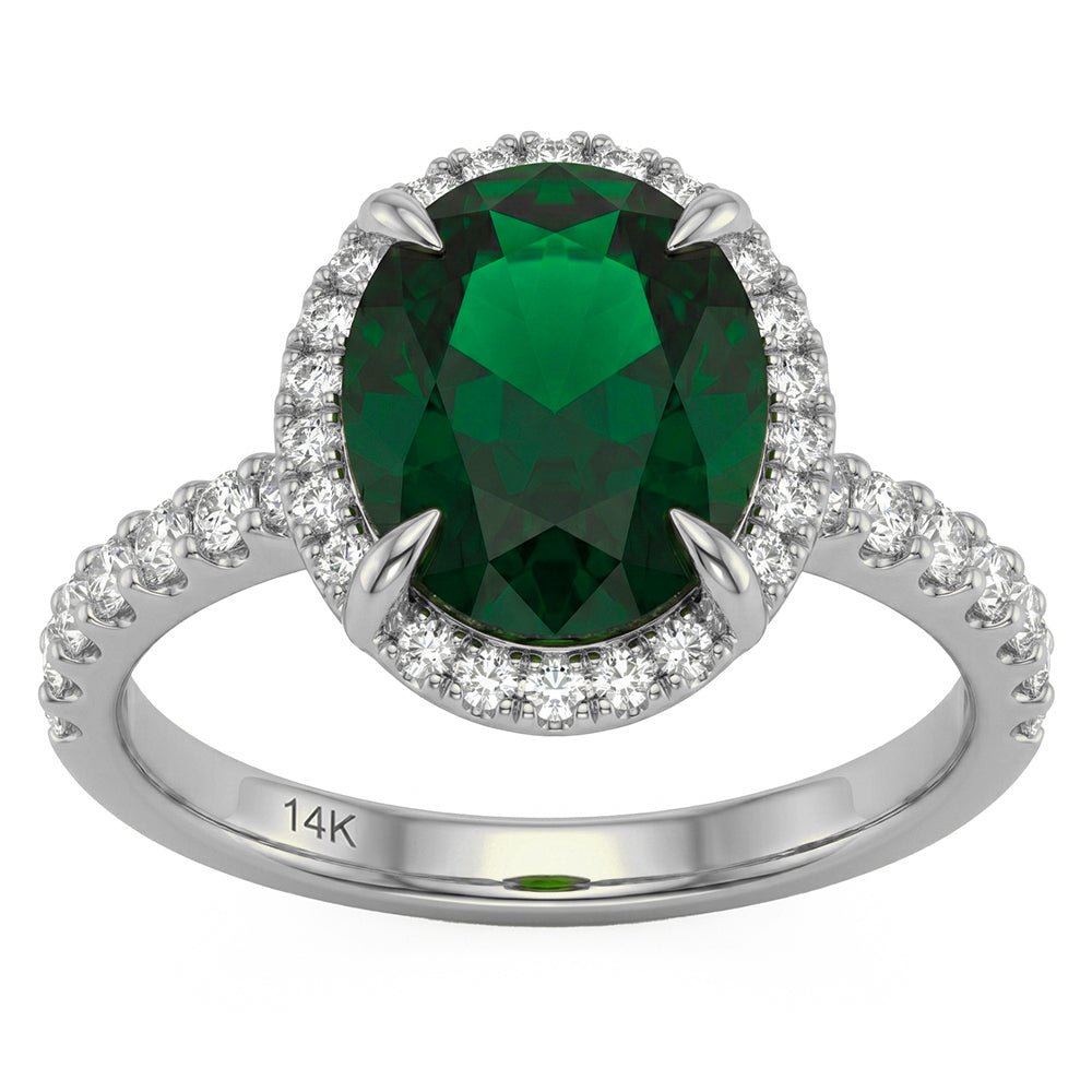 5.94ct 14K White Gold Diamond Ring Size 6.5