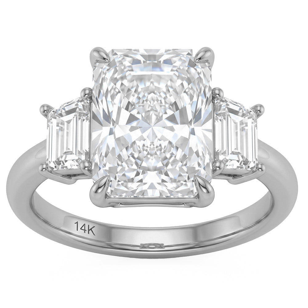 9.09ct 14K White Gold Diamond Ring Size 6.5