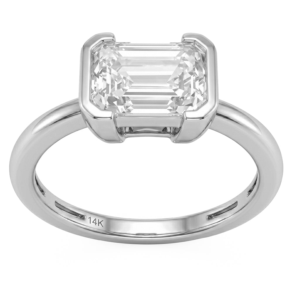 2.03ct 14K White Gold Diamond Ring Size 6.5