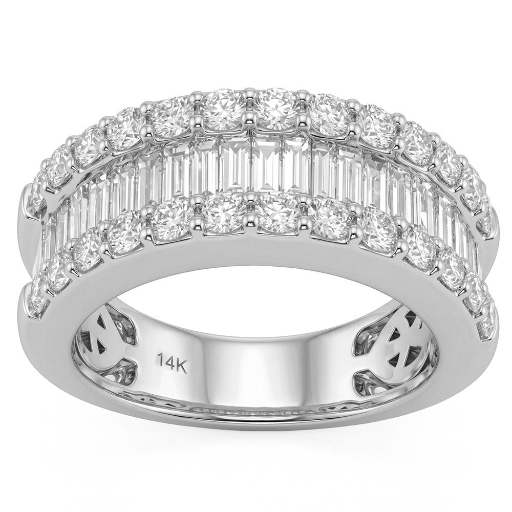 1.80ct 14K White Gold Diamond Ring Size 6.5