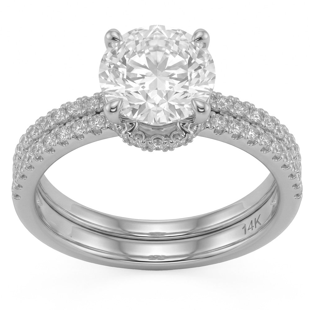 2.29ct 14K White Gold Diamond Ring Size 6.5