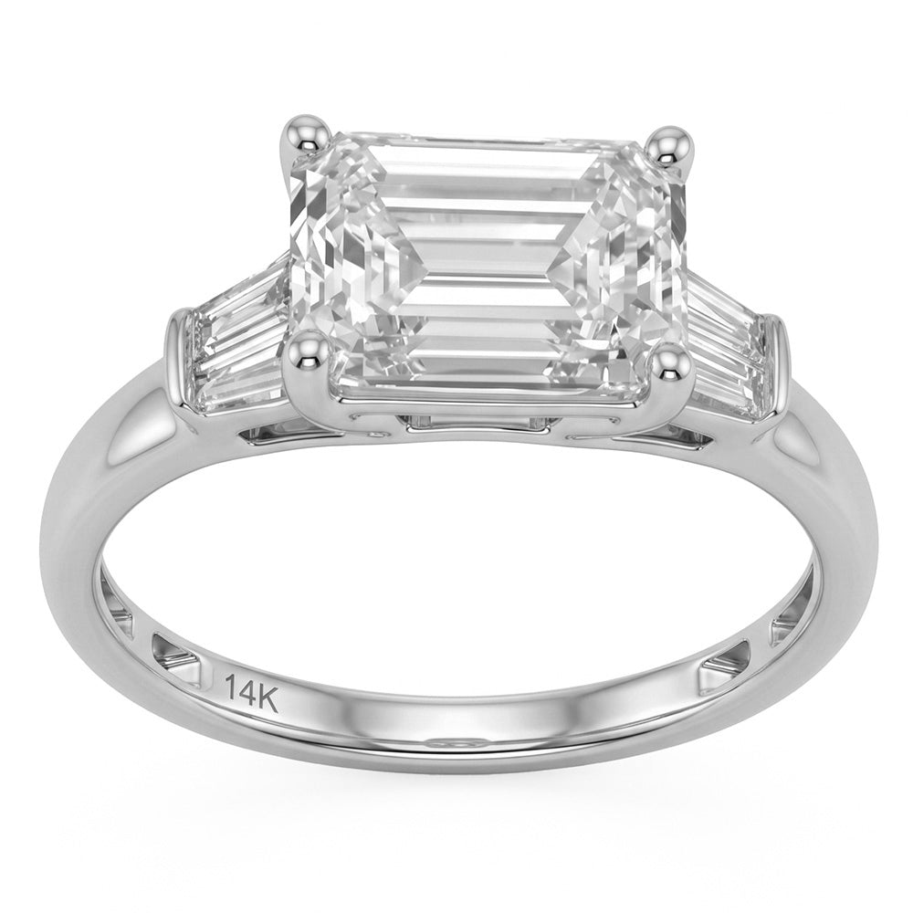2.69ct 14K White Gold Diamond Ring Size 6.5