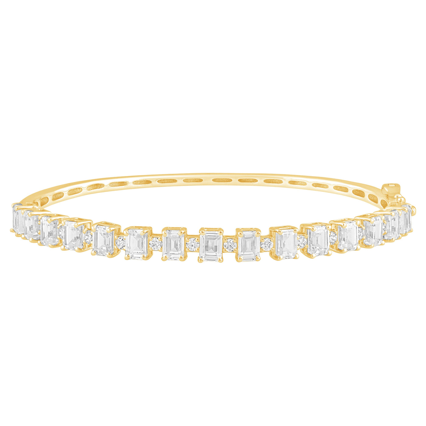 5.00ct 14K Yellow Gold Diamond Bracelet 7"
