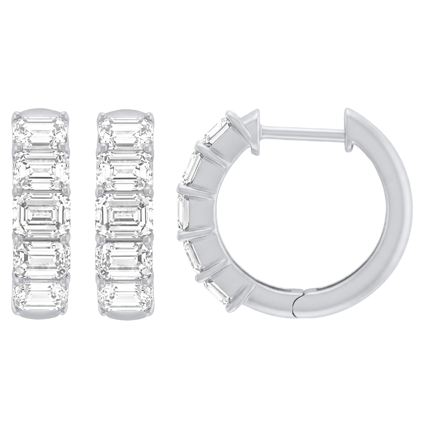 2.43ct 14K White Gold Diamond Earrings