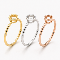 Solid 14K Gold Diamond Ring Bezel Setting