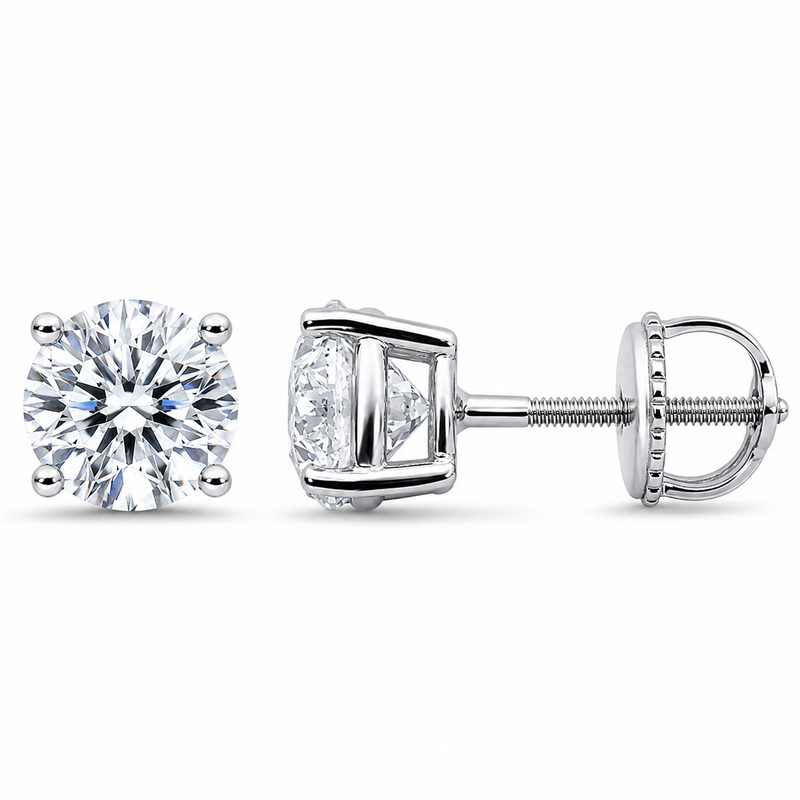 .50ct 14K White Gold Lab Grown Diamond Earrings