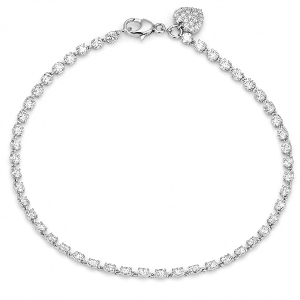 2.99ct 14K White Gold  Diamond Bracelet 7"