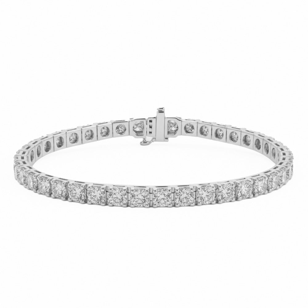 10.06ct 14K White Gold  Diamond Bracelet 7.25"