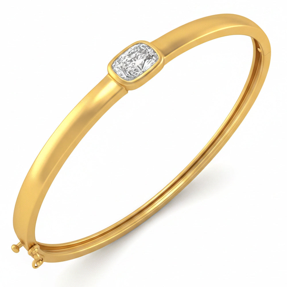 2.05ct 14K Yellow Gold Diamond Bracelet 7"