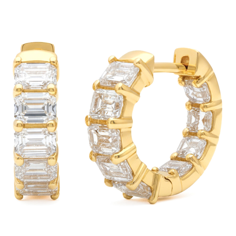 4.66ct 14K Yellow Gold  Diamond Earrings