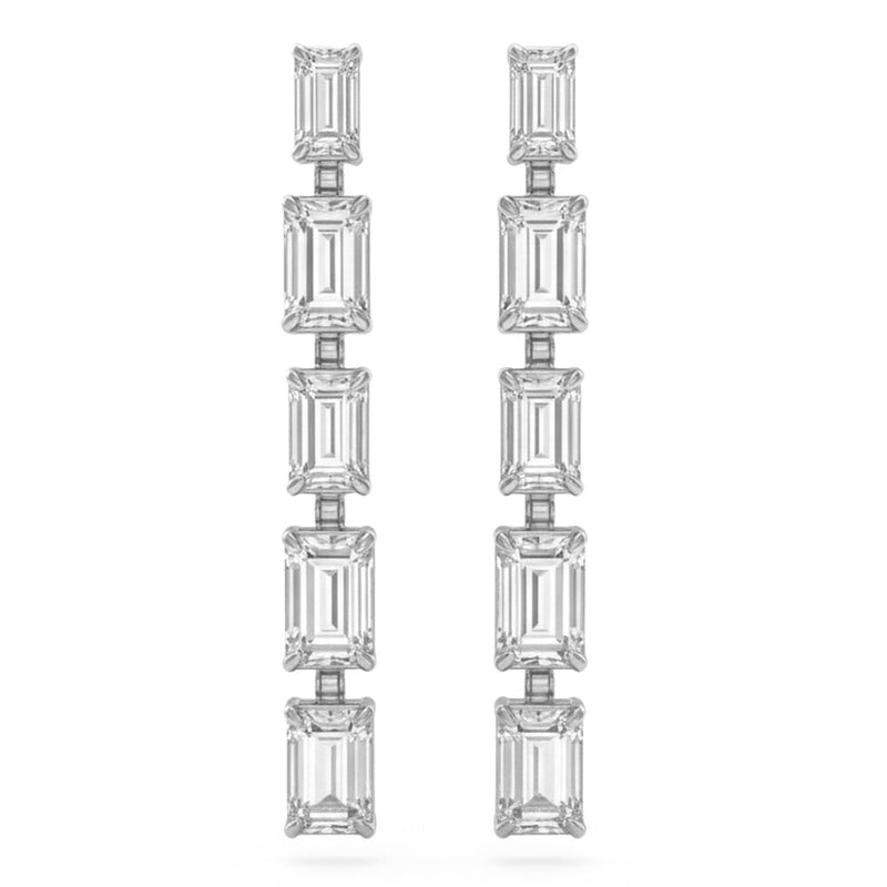 7.05ct 14K White Gold Lab Grown Diamond Earrings